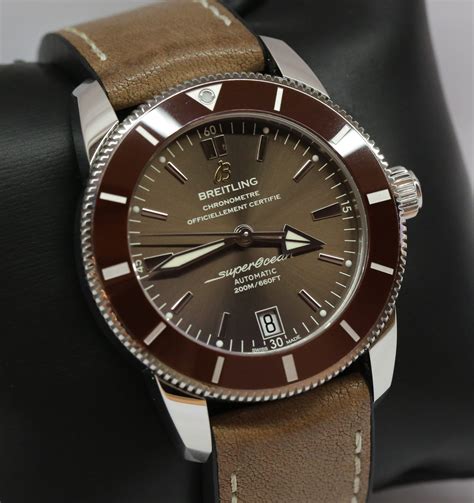 breitling superocean heritage brown strap